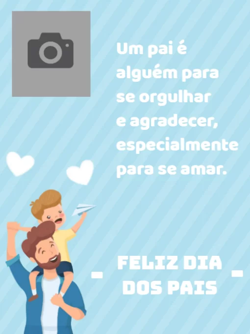 Convite Cartão Dia Dos Pais Alegre Online para cartão