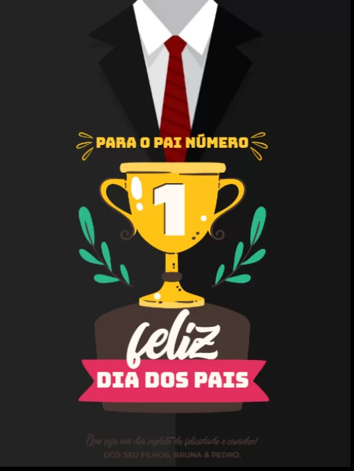 Convite Cartão Dia Dos Pais Criativo Divertido para cartão