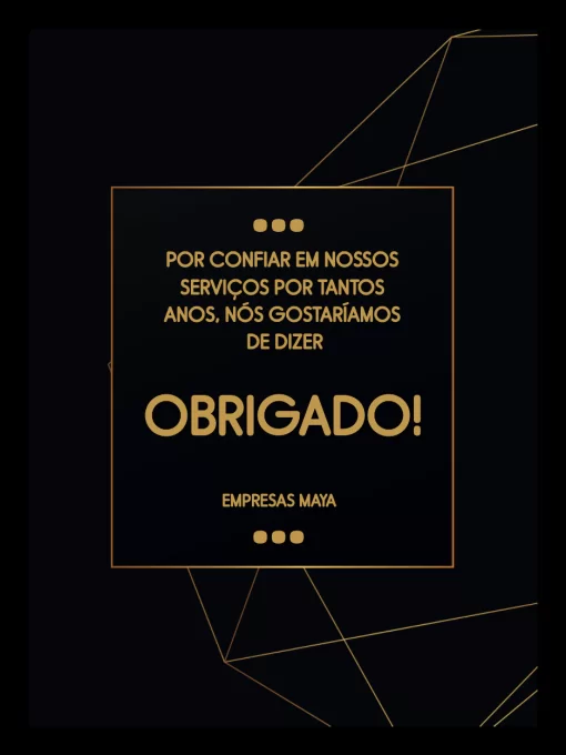 Convite Cartão De Agradecimento Ao Cliente Elegante Geométrico para cartão