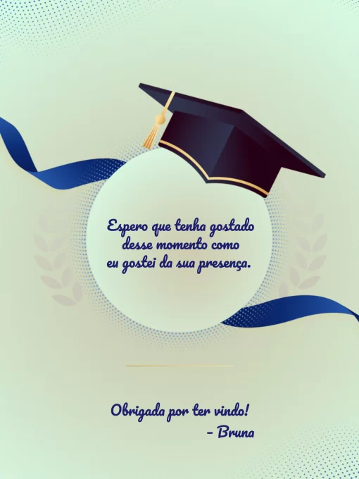 Convite Cartão De Agradecimento Presença Formatura Claro Gratidão para cartão