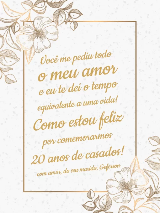 Convite Cartão De Comemoração Bodas Claro Casal editável e personalizável