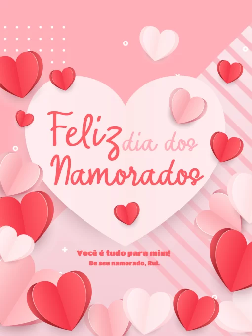 Convite Cartão Dia Dos Namorados Casal editável e personalizável