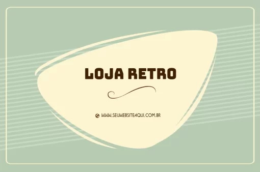 Convite Cartão Frente Retro Loja para cartão