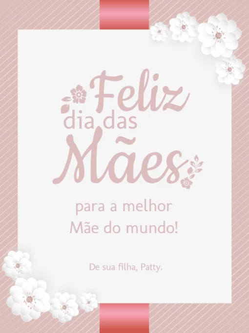 Convite Como Fazer Cartão Dia Das Mães Criativo Rosa Claro editável e personalizável