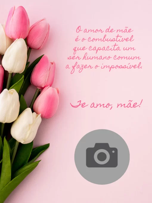 Convite Como Fazer Cartão Dia Das Mães Criativo Personalizado Foto Online editável e personalizável