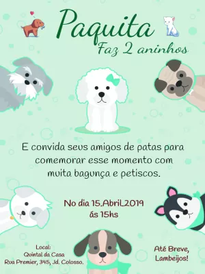 Convite Cachorro Pet para mais pesquisados