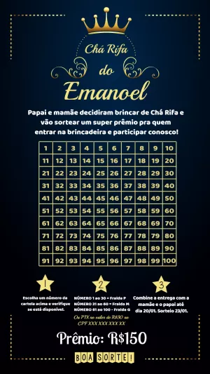 Chá Rifa Realeza 100