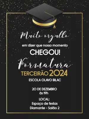 Convite Formatura Terceirão Médio para formatura