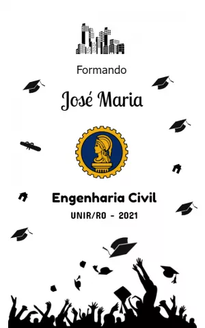Arte Para Copo Formatura Engenharia Civil Branco