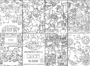Convite Mini Livro De Colorir Bobbie Goods Personalizado para aniversário infantil